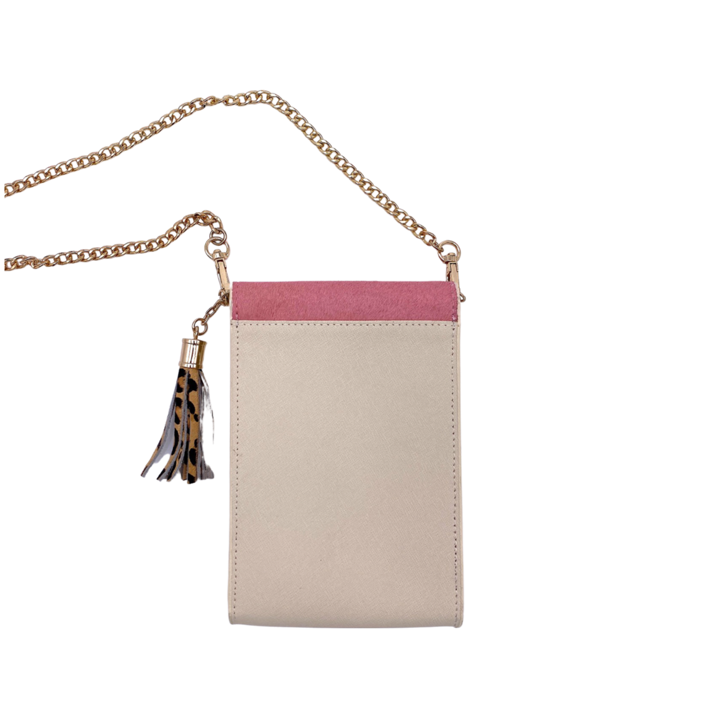 Go-Go Phone Crossbody in Pink/Ivory