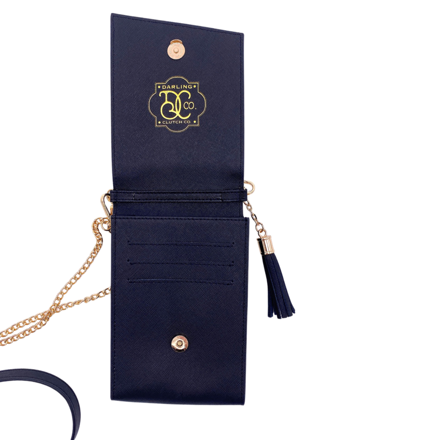 Go-Go Phone Crossbody in Black Croc