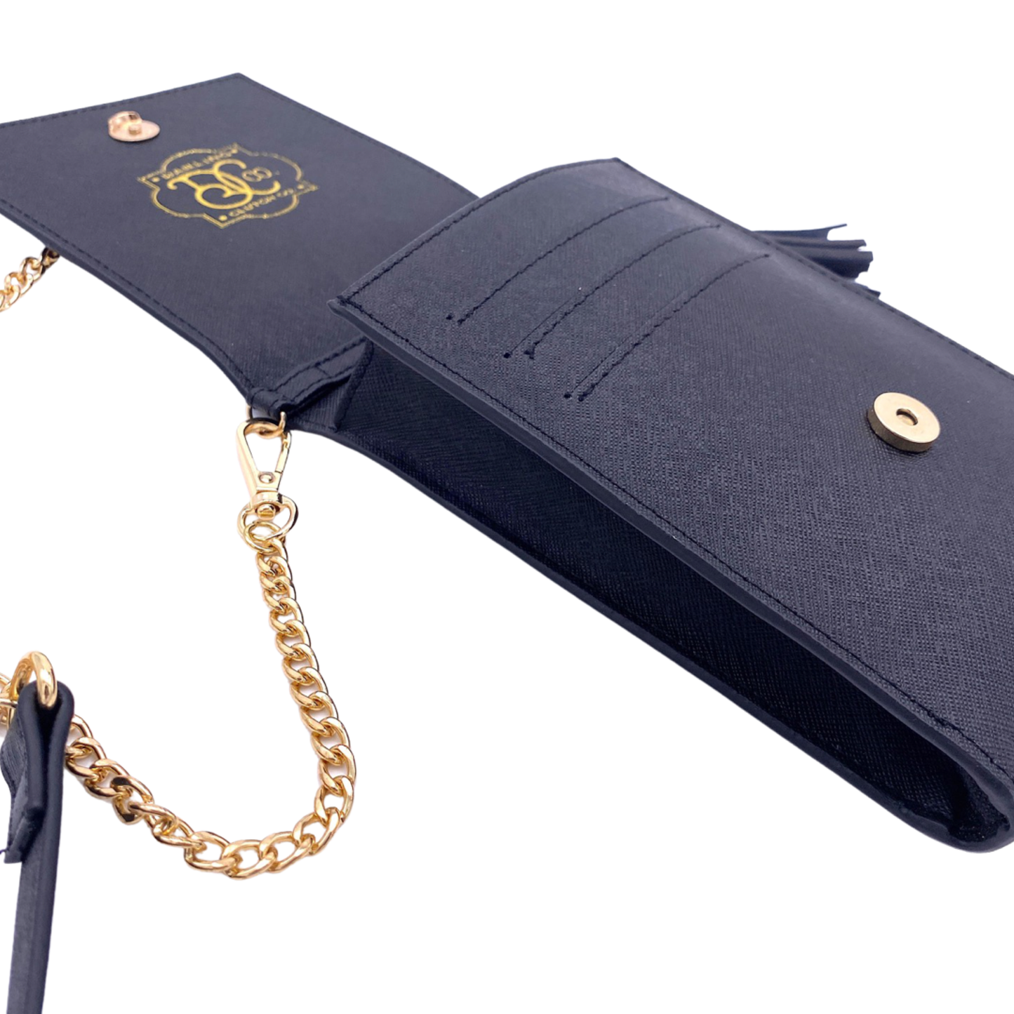 Go-Go Phone Crossbody in Black Croc